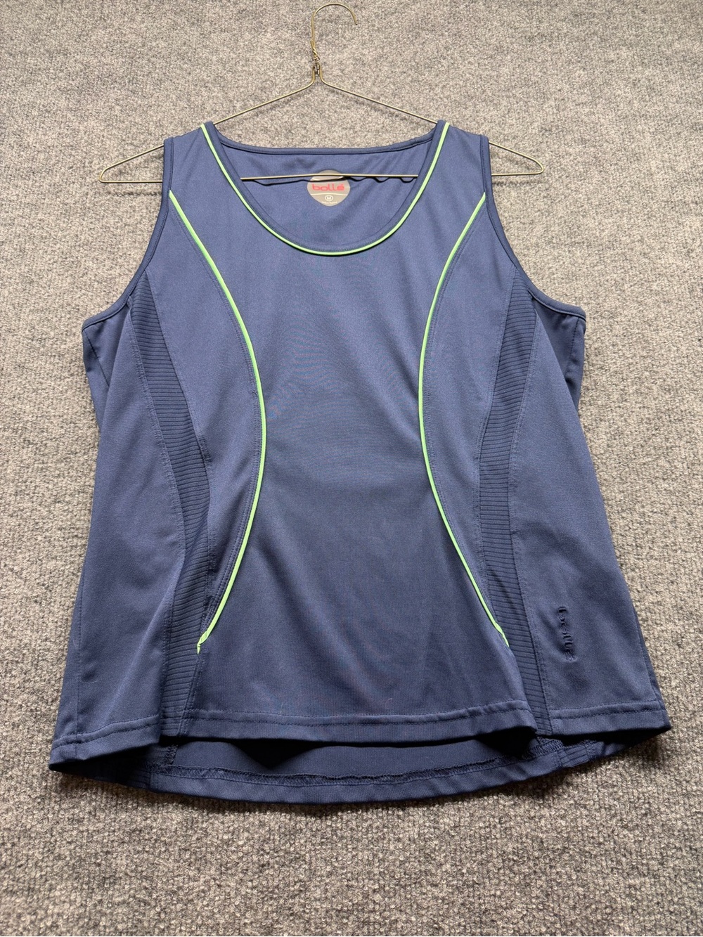 bolle Navy Athletic Tank with Lime Trim